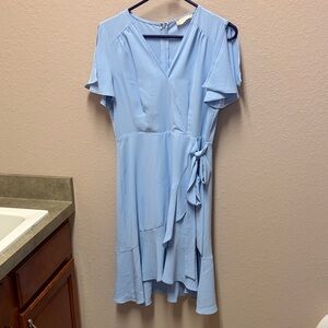 Altar'd State Light Blue Wrap High Low Dress